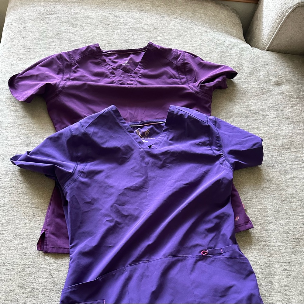 Smitten scrub tops